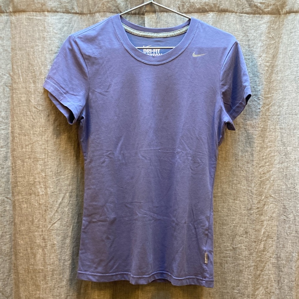 Nike Purple Fitted Crew Neck Short Sleeve T-Shirt